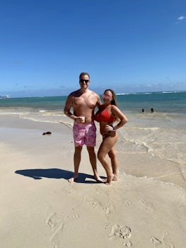 On the beach in Costa Maya