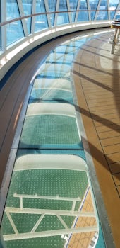 Deck 16 (pool deck) glass bottom walking bridge