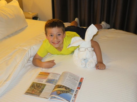 Even when towel animals are discontinued they amazingly make our grandson