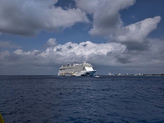 The Escape in front of Cozumel.