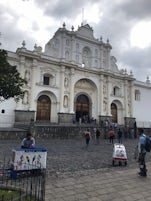 Church in village square, Antigua, Guatemala