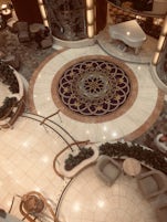 Beautiful inlaid tile floor in the Piazza