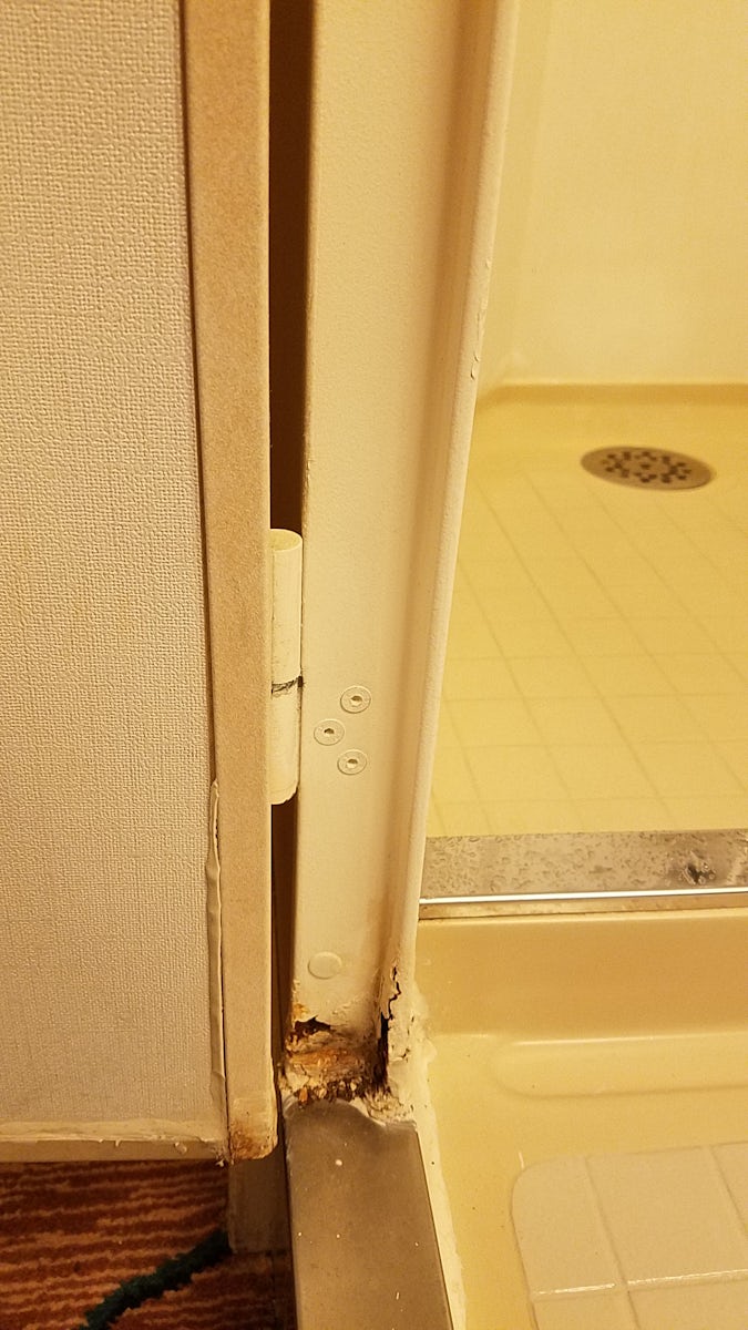 Rusted door hinges
