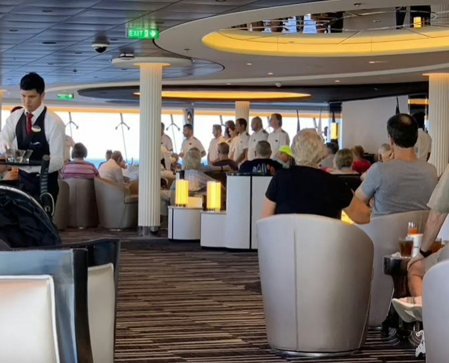 The Cruise Critic Meet & Greet in the Sky Lounge where we could not see the
