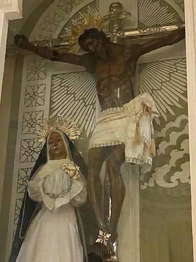 Black Christ in Leon Cathedral, Nicaragua.