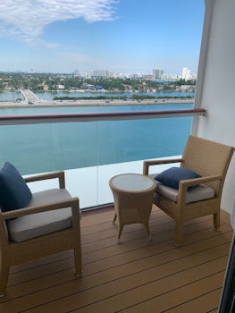 2 bedroom Haven on the Pearl 14006, balcony is a nice size for coffee or a 