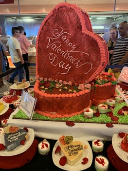 Welcome aboard cake display - Valentines Day - Ocean View Cafe