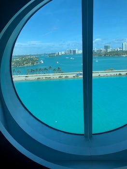 View from our cabin in Port Miami