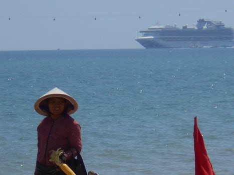 Sapphire Princess in the background at Nha Trang
