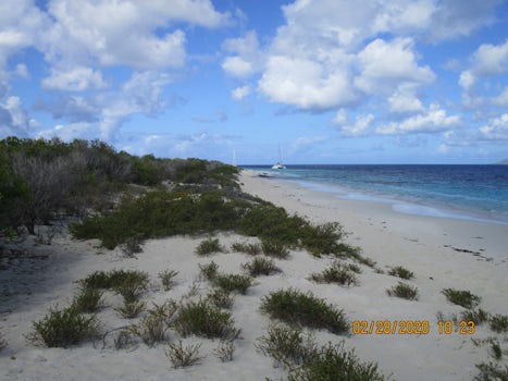 Windy beach on No Name Island, Bonaire