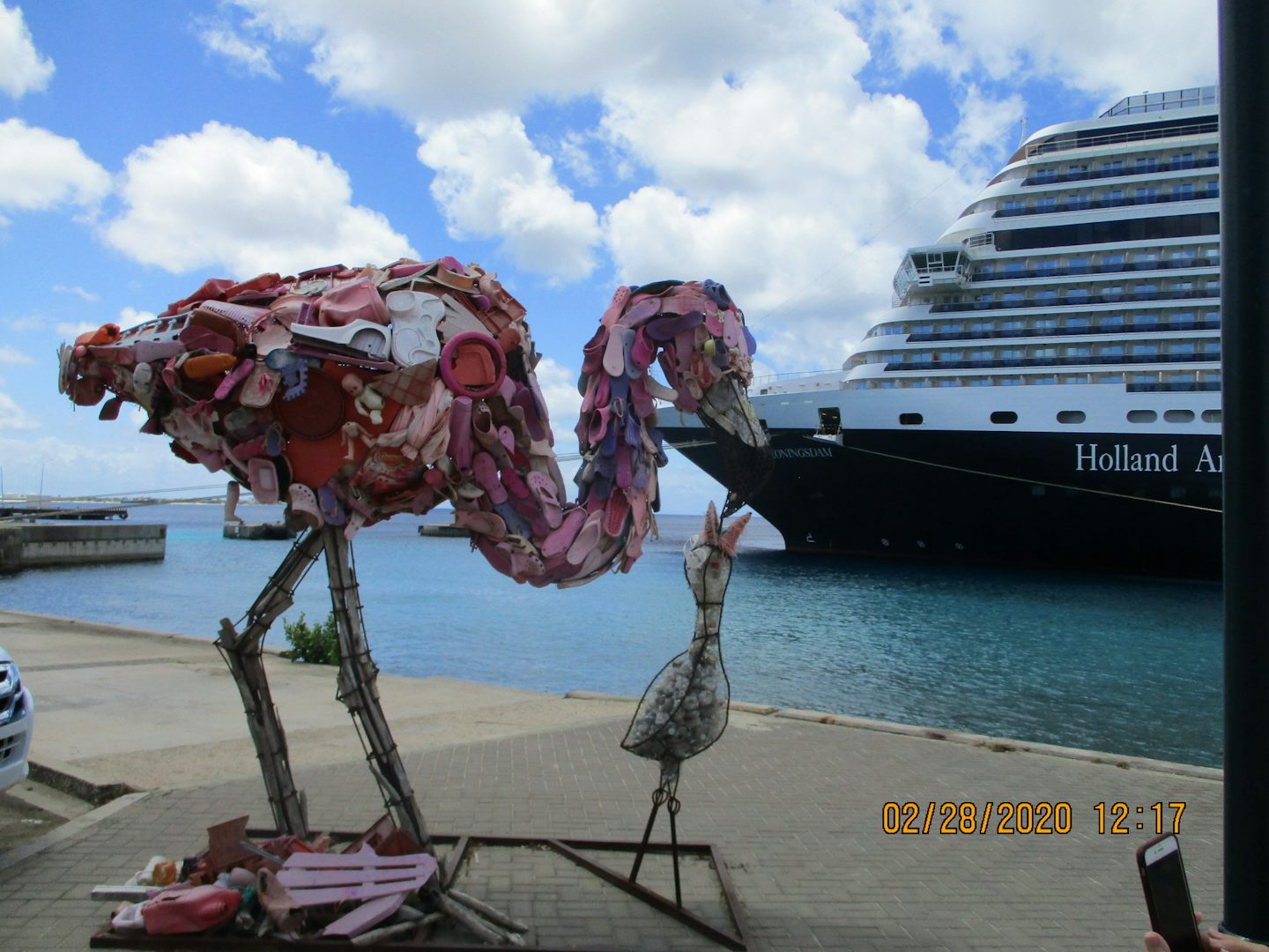 Lost & Found Flip Flop Bird Sculpture, Bonaire port