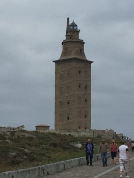 This is the lighthouse in A Corouna Spain