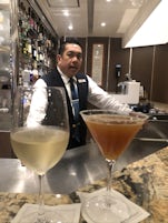 Our favorite bartender, Oliver, at the La Dolce Vita Lounge