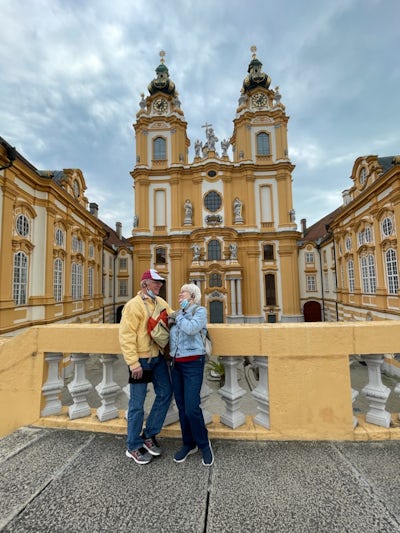 Fred and Margaret, Melk Abbey, on our 1st Viking Cruise