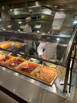 Crepe station in the buffet 