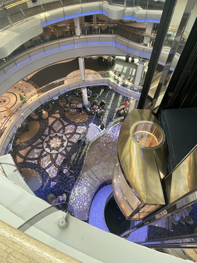 View from Deck 8 into the Atrium