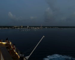 Departing Cozumel at dusk.