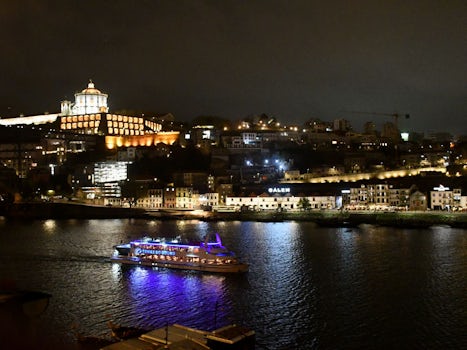 Duoro river at night. Porto.