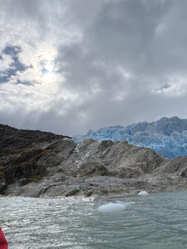 view of glacier in Chile on Viking explorer cruise