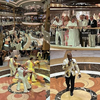 White & Gold Piazza Party with the Love Boat cast