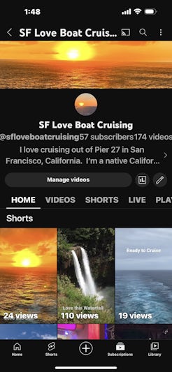 Subscribe to my YouTube with videos of voyage.  
“SF Love Boat Cruising”