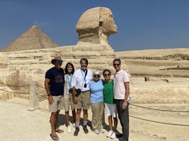 With some of our new friends in front of The Sphinx, which the S.S. Sphinx is named after. 