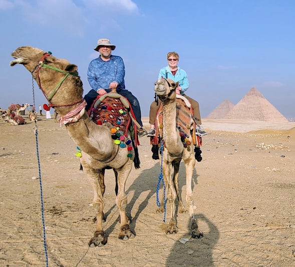 Camel ride in Giza.