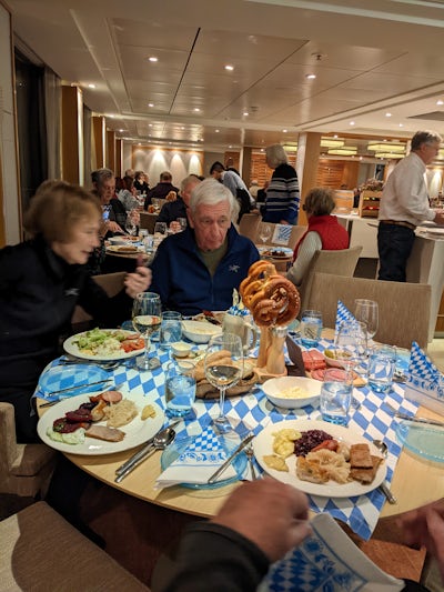 German themed dinner on board the ship.