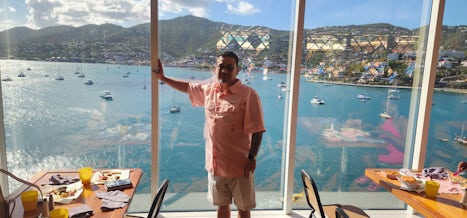 On deck 16 at Virgin Island enjoying the beautiful view. 