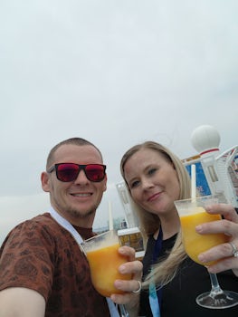 Me and my new wife on the most amazing Cruise line ever!!!!