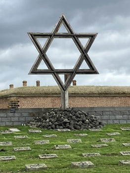 Memorial to those Jews who died at Terezin during WWII. 