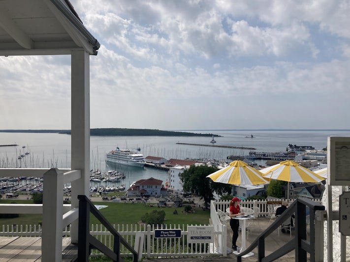 Adventure each day view from fort on Mackinac Island.