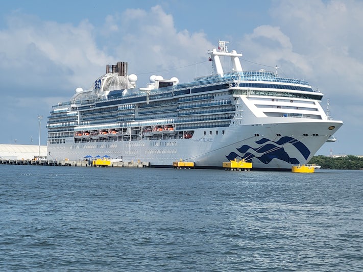 The Island Princess docked in Cartagena, Columbia on 1-8-23