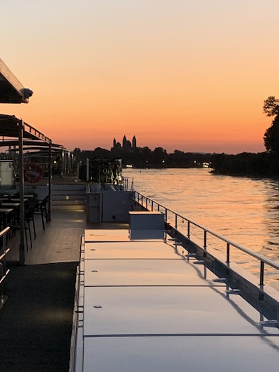Evening sunset on the Rhine