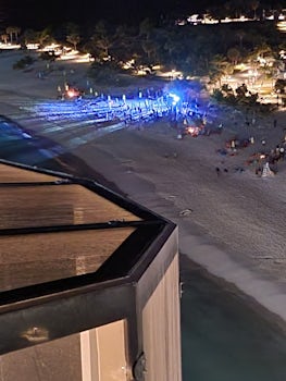 Night Beach Party with Fire Pits 