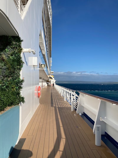 Beautifully spacious aft promenade deck.