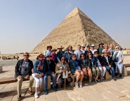 Our group in front of one of the pyramids on our last day