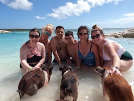 We swam with the piggies at Treasure Island. At Great Stirrup cay. Eric and James and the crew were awesome. Loved thus excursion and Great Stirrup cay is beautiful and so much to do or not to do. It's beautiful 
