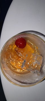 Allegedly a Luxardo cherry in my Old Fashioned cocktail.