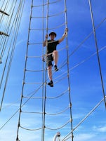 Climbing the rigging