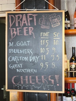 Draft beer prices - best value is the pints!