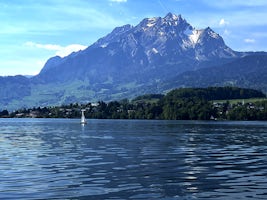 This was one of the mountains from the lake cruise in Lucern Switzerland 