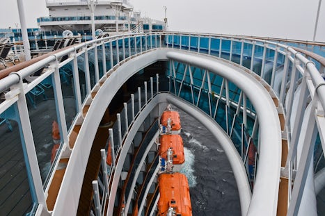 The Skywalk on the Majestic Princess is breath taking and more than a bit scary for me.