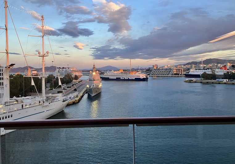 view of Piraeus port from Viking Jupiter
