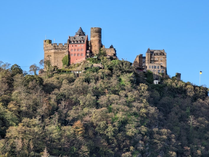 One of the 20 castles along the Rhine one fall morning. 