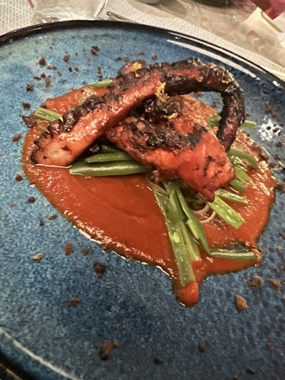 Grilled octopus from Med Yacht Club 