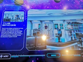 One of the many displays from the interactive table in the Starship lounge, with the robot bartender. Will keep kids and star trek fans absorbed for hours. 