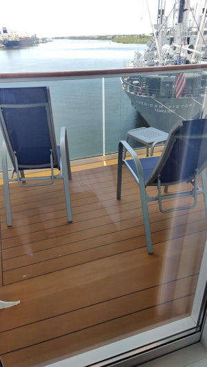 Large balcony in the aft Balcony cabins