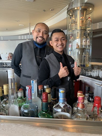 Our favorite bartenders, I Made and Sugita at the Martini Bar!