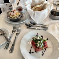 Example of appetizers in MDR
Shrimp Cocktail and Watermelon Basil salad